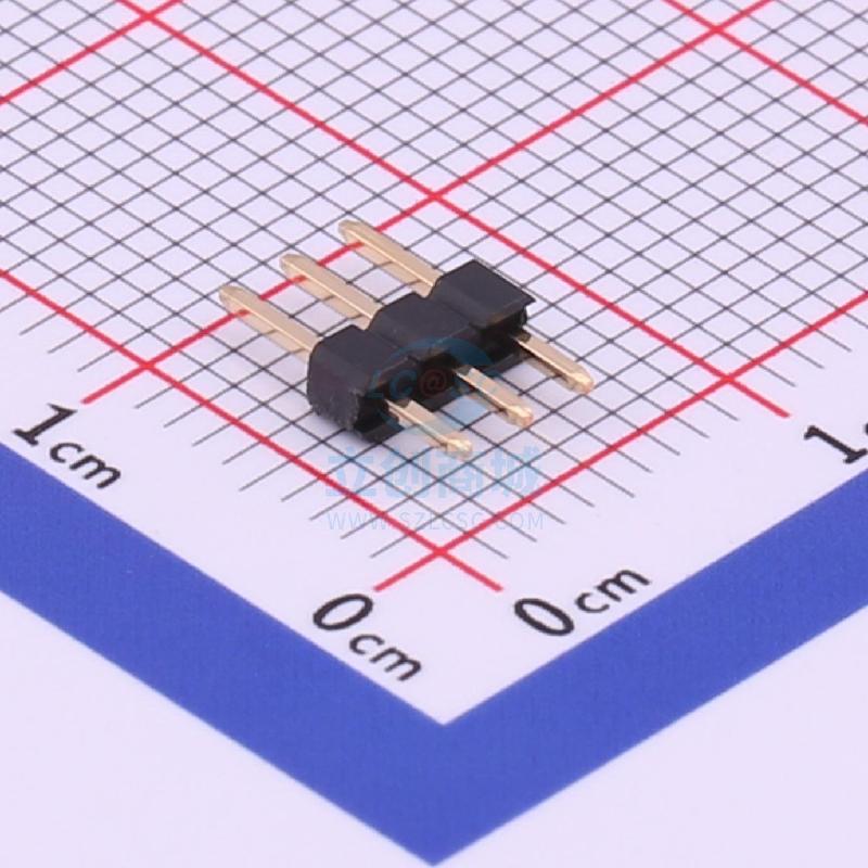 杜邦2.0排针180度单排3p 高u镀金抗氧化-星坤电子