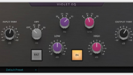 solid state logic ssl fusion violet eq复古类型二段固定频段均衡器效果软件